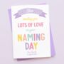 Personalised Naming Day Card, thumbnail 2 of 9