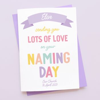 Personalised Naming Day Card, 2 of 9
