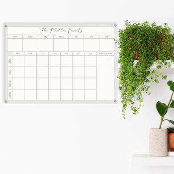 Family Command Centre Weekly Planner, Personalised Acrylic Planner, 4 of 8