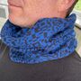 Mens Lambswool Knitted Snood Geometric Pattern, thumbnail 3 of 12