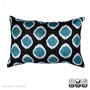 Silk Ikat Velvet Cushion Cover Teal Blue Dots 40x60cm, thumbnail 1 of 5