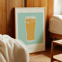 Pint Print, Beer Art, Kitchen Print, thumbnail 3 of 8