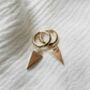 Triangle Charm Huggies, thumbnail 1 of 3