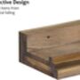 Set Of Three Floating Dark Brown Storage Shelves, thumbnail 4 of 8