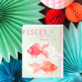 Mini Pisces Zodiac Card, 4 of 4