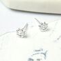 Tiny Sterling Silver And Pearl Daisy Stud Earrings, thumbnail 5 of 9