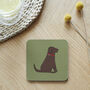 Chocolate Labrador Coaster, thumbnail 1 of 3