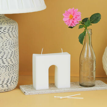Large Square Arch Pillar Candle, 4 of 6