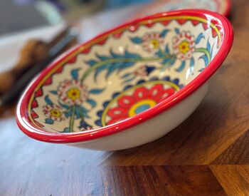 Leila Red Salad Bowl, 2 of 3
