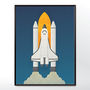 Kid's Nasa Space Rocket Poster, thumbnail 1 of 4
