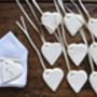 Diy Personalised White Ceramic Hearts, thumbnail 2 of 6