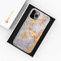 Golden Clouds Marble Case For iPhone, thumbnail 1 of 4
