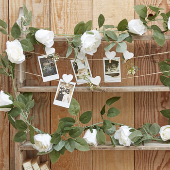 Artificial White Rose Garland 2m, 2 of 2