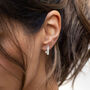 Lana Square Huggie Hoop Earrings Silver, thumbnail 1 of 3
