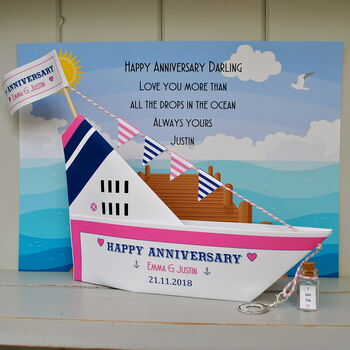 Personalised Anniversary Cruise Ship Card, 2 of 12