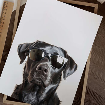 Black Labrador In Sunglasses Print, 3 of 8