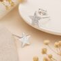 Sterling Silver Textured Star Stud Earrings, thumbnail 3 of 9