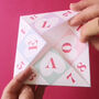 Digital Download Valentine Origami Fortune Teller Card, thumbnail 4 of 10