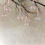 Set Of Six Bright Pink Baubles Tree Decor Ornaments, thumbnail 1 of 7