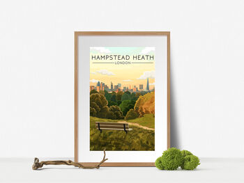Hampstead Heath London Travel Poster Art Print, 4 of 8