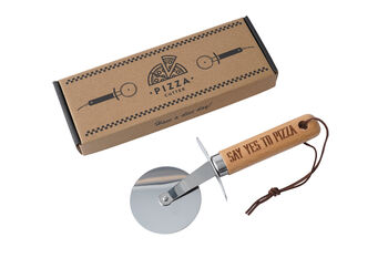 Wooden Handle Pizza Cutter 'Say Yes To Pizza', 2 of 3