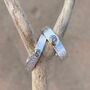 Salt And Pepper Diamond April Birthstone Ring In Textured Sterling Silver And 9ct Gold, thumbnail 1 of 6