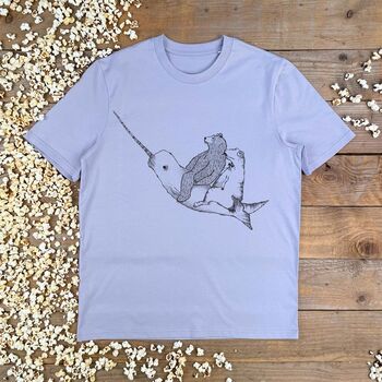 Narwhal And Bear Men's Organic T Shirt, 5 of 5