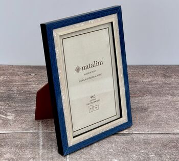 Natalini Blue And Shell Photo Frame, 3 of 5