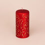 Red Gold Spark Candle By G Decor, thumbnail 3 of 6