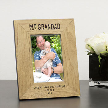 Personalised Me And Grandad Wood Picture Frame, 2 of 2