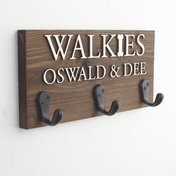 Personalised Walkie's And Names Dog Lead Holder, 10 of 12