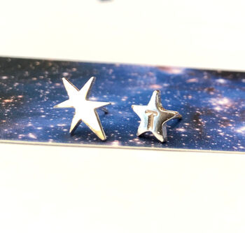 Personalised Mismatched Northern Star Initial Earrings, 3 of 9
