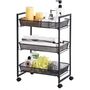 Three Tier Trolley Household Cart Baskets Shelves, thumbnail 4 of 10