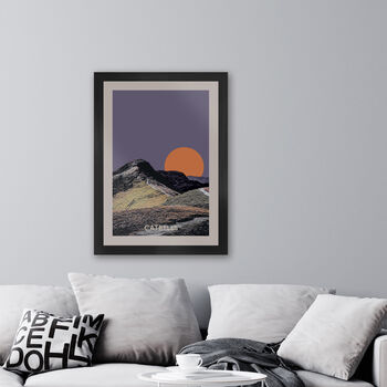 Catbells Sunset Lake District Poster Print, 3 of 3