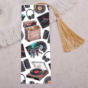 Vinyl Record Player Bookmark With Coloured Tassel, 2 of 3