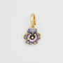 Gold Pansy And Pearl Charm, thumbnail 1 of 4