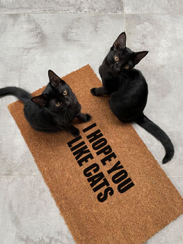 'I Hope You Like Cats' Coir Doormat, 2 of 4
