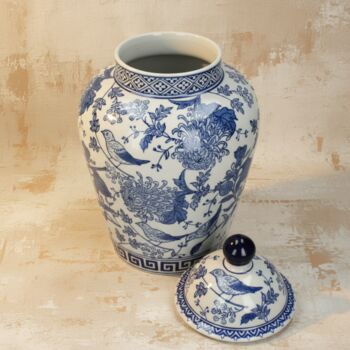 Chinoiserie Ginger Jar Pot And Vaals White Blue Porcelain, 2 of 7