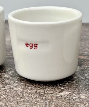 Set Of Four ‘Egg’ Egg Cups, 3 of 5