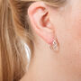 Sterling Silver Gemstone Hoop Earrings, thumbnail 3 of 12