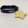 Navy And White Star Dog Collar, thumbnail 1 of 2