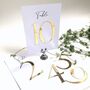 Modern Wedding Table Numbers Gold Or Silver Foil, thumbnail 2 of 12