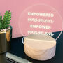 Engraved 'Empowered Women Empower Women' Mini Desk Lamp, thumbnail 1 of 3