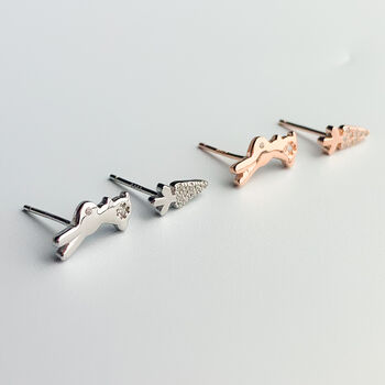 Sterling Silver Bunny And Carrot Stud Earrings, 3 of 5