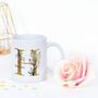 Personalised Name And Gold Initial Coffee Mug, thumbnail 3 of 8