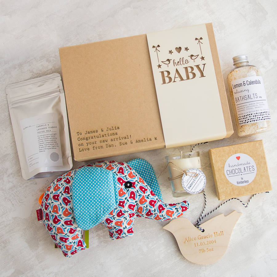 \u002639;hello baby\u002639; personalised gift box by fora creative  notonthehighstreet.com