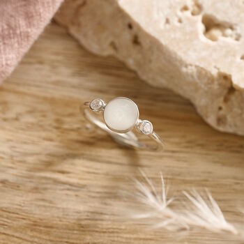 Gem Cremation Ashes Ring For Human Or Pet Ashes, 2 of 6