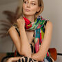 Painterly Bloom Printed Scarf, thumbnail 3 of 8