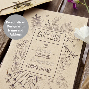 Seed Collecting Envelopes Personalised Gardening Gift, 3 of 6