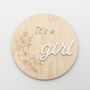 Personalised Baby Girl Announcement Plaque Acrylic, thumbnail 1 of 7